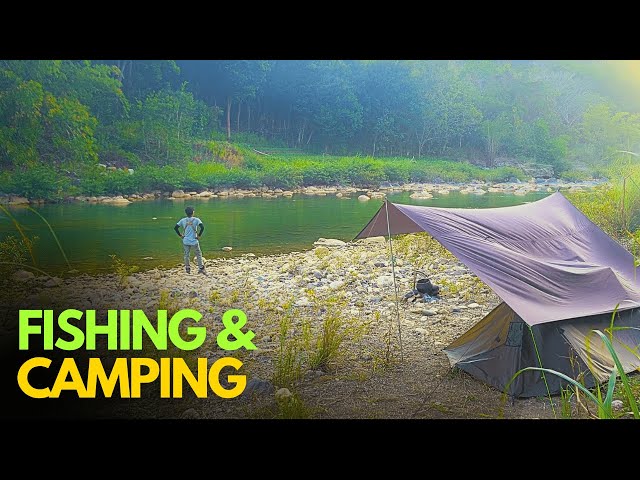 2 DAYS SOLO FISHING AND CAMPING IN THE MIDDLE JAVA WHILE COOK WHAT WE CATCH, ASMR