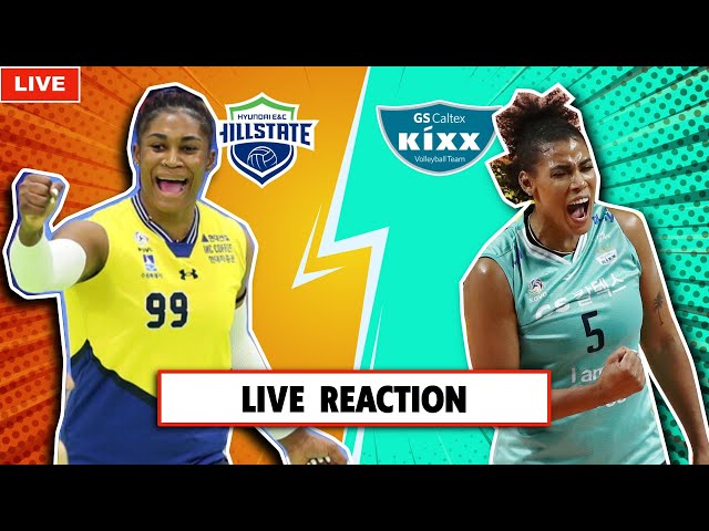 HYUNDAI HILLSTATE VS GS CALTEX, KOREA V-LEAGUE LIVE REACTION