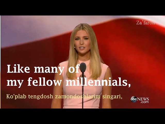 Learn English with Speeches | IVANKA TRUMP - Think Big Again [English subs]