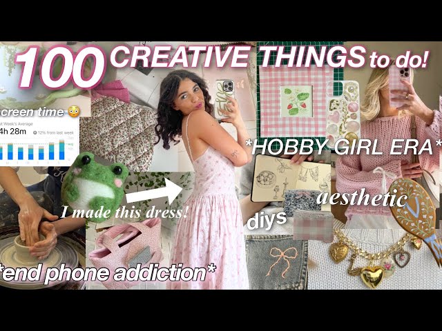 100 THINGS TO DO when you're bored🎨🎀 *HOBBY GIRL ERA* ✨aesthetic diy craft & hobby ideas