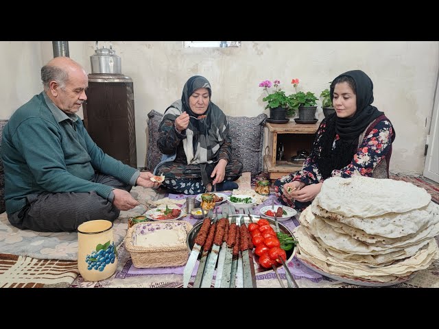 🔥 Crispy Lavash & Juicy Kebab – Cooking Over a Village Tandoor!