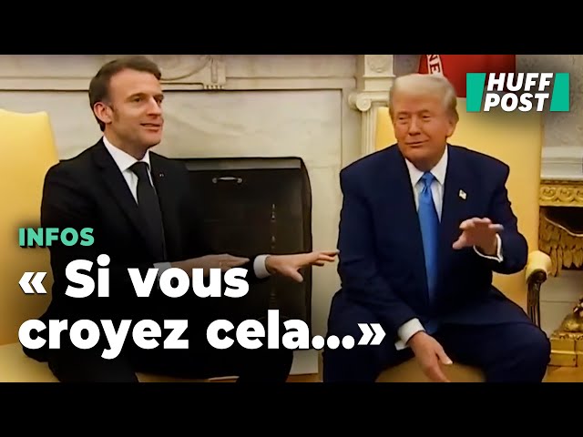 Sur l'Ukraine, Macron corrige Trump en direct et sa tête en dit long