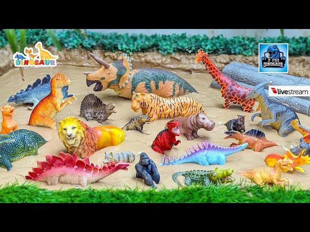 🌿🦁 Jungle Animals in Dinosaur World: Who Gets Eaten? 🦖🔥 | Live Adventure