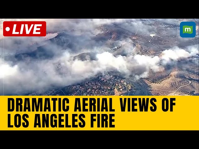 Los Angeles Wildfire | Dramatic aerial views of Kenneth Fire threatening homes in Los Angeles | N18G