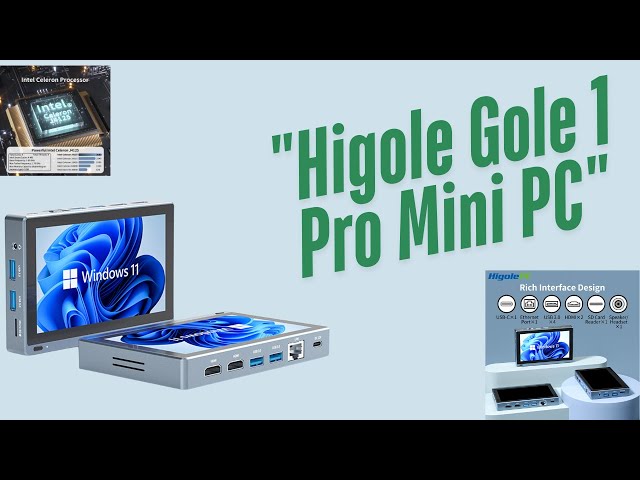 ||Higole Gole 1 Pro|| Compact Fanless 5.5'' ||Touchscreen Mini PC ||with Windows 11