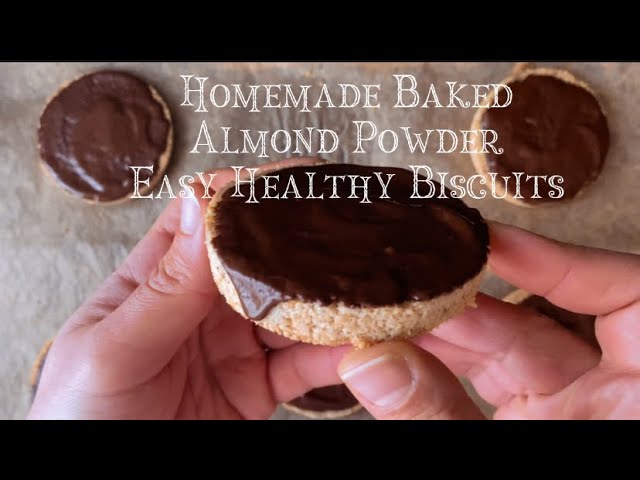 Healthiest-  Flourless -  Biscuits - Baked Homemade Easy Snack Recipe with Chocolate 🍫 on the top