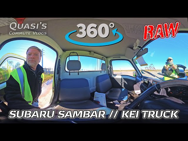 Subaru Sambar Kei truck // Maiden USA voyage in 360° video