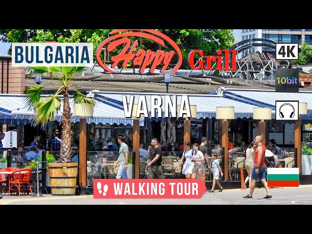 Varna Bulgaria 🇧🇬 Amazing walk from the city center to a beautiful park 🚶‍♂️4К 🎧 2024