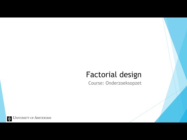 Factorial Designs