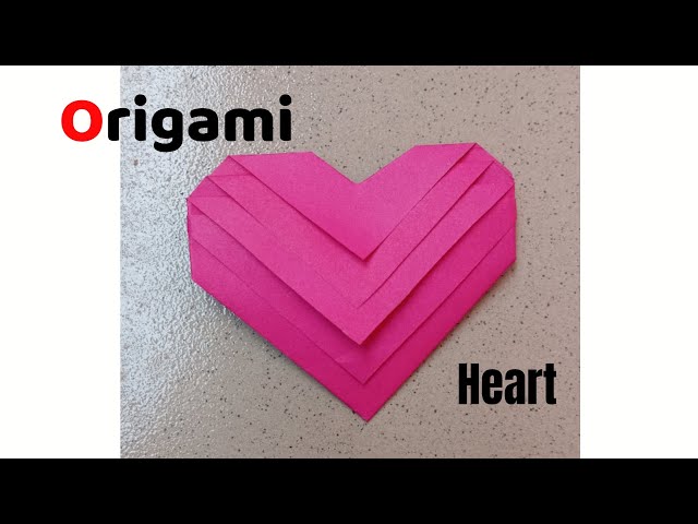 How to make a very easy Origami Paper Heart with Layers