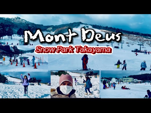 Enjoying Snow in Mont Deus snow park Takayama Gifu Japan