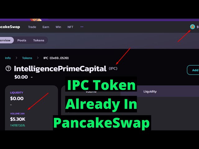 Intelligence Prime Capital ( IPC Token )  In Pancake Swap