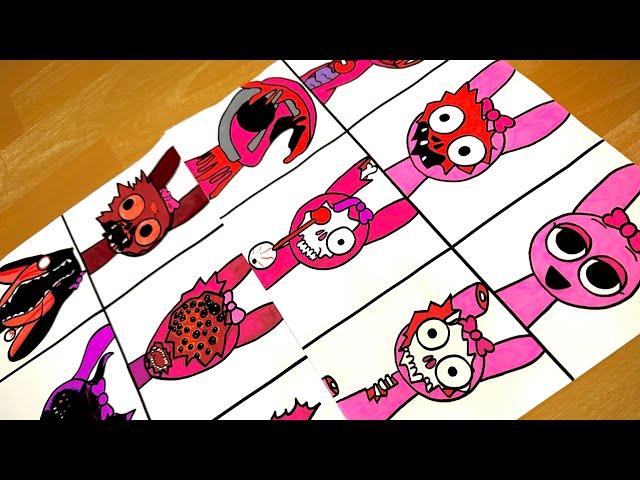 Dibujar PINKI de INCREDIBOX SPRUNKI FASE 1 a FASE 12