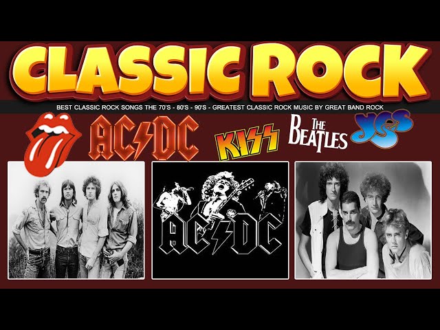 70s 80s 90s Classic Rock Songs Full Album - Scorpions, Aerosmith, Queen, Bon Jovi, ACDC, U2, Nirvana