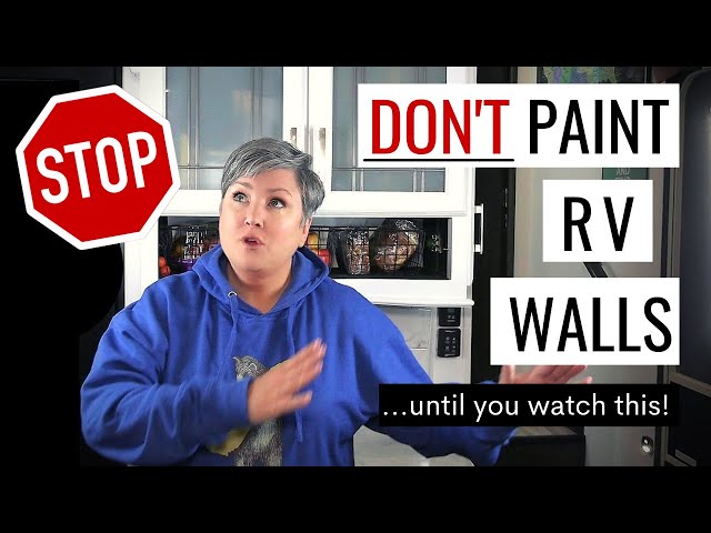 DIY CAUTION: HOW TO PAINT RV WALLS & CABINETS. We Painted the Interior of our Fifth Wheel! Learn...