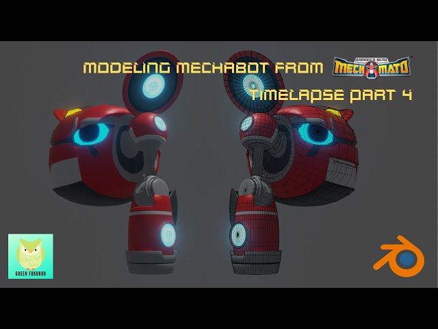 Modeling MechaBot from Mechamato part 4 - Lengan (1) [Blender 2.92 Timelapse]