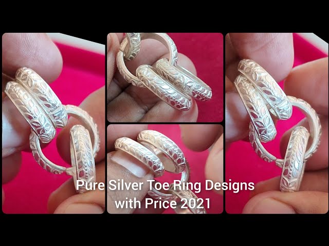 latest Silver toe ring designs with weight and price/Pure Silver Toe Ring Designs