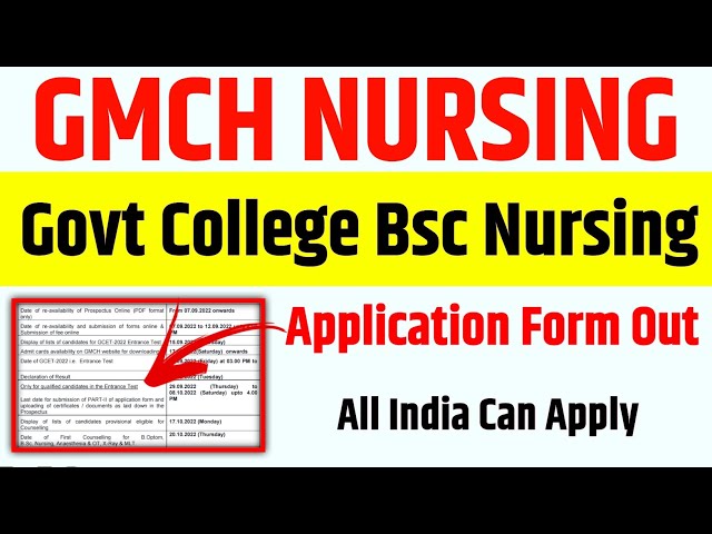 GMCH Bsc Nursing Application Form 🔥 GMCH Chandigarh Bsc Nursing | GMCH Nursing | GMCH Paramedical