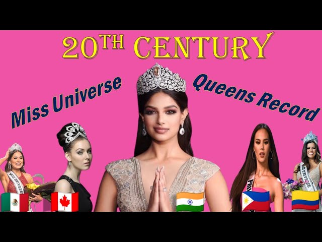 Miss Universe Winners in 20th century, Which Country Won more Tittles?