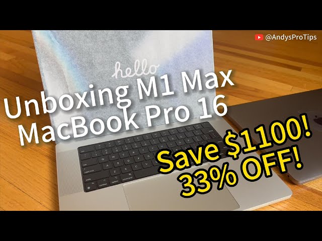 Unboxing MacBook Pro 16 M1 Max Refurbished version from Micro Center! $1100 dollar saved!