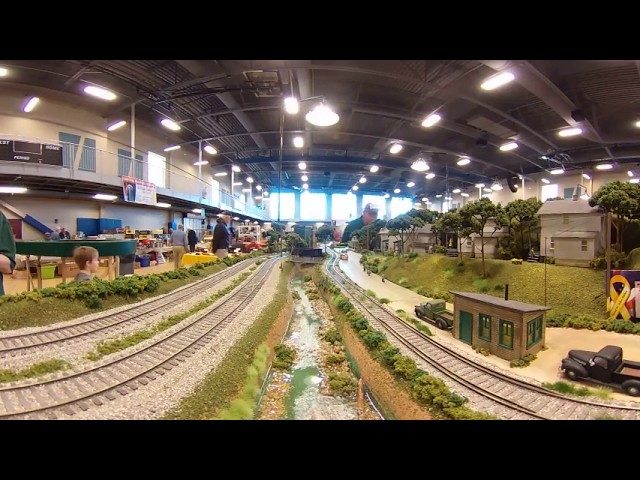 Country RRoads Modular HO scale layout - 360 video