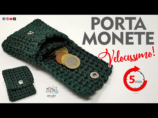 TUTORIAL PORTAMONETE FACILE || CROCHET COIN PURSE 🌻 Momì's 🌻 #crochet #tutorial #uncinetto