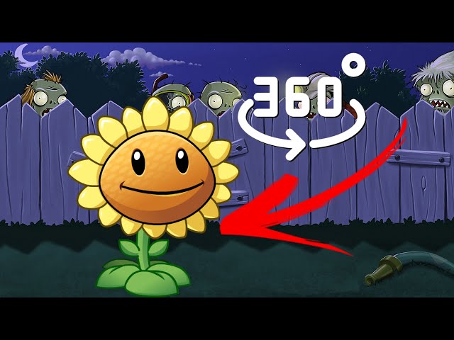 PVZ Sunflower hide and seek challenge but it's 360 degree video #9