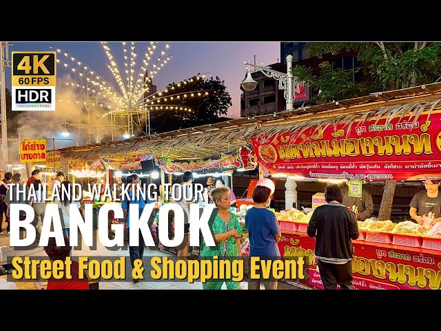 [BANGKOK] Street Foods & Shopping Event Along Phadung Krung Kasem Canal | Thailand [4K HDR]