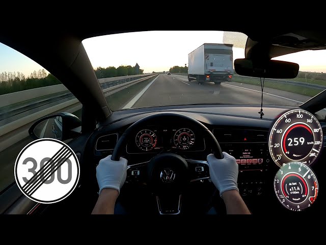 VW GOLF 7 GTI MK7 GERMAN AUTOBAHN NO LIMIT TOP SPEED TESTDRIVE