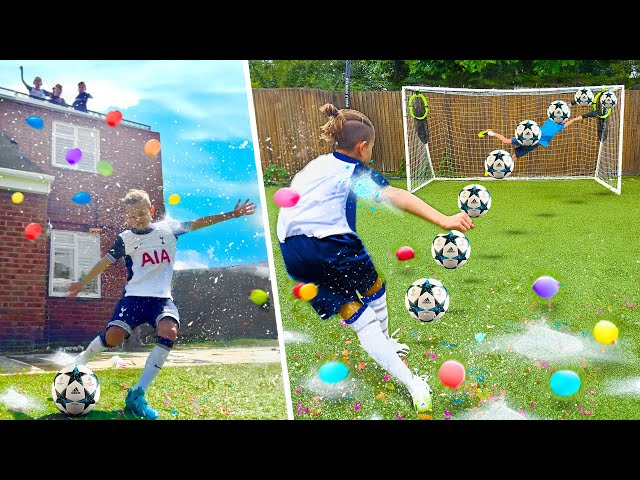 WATER BALLOON PENALTY SHOOTOUT CHALLENGE *SCORE FOR $$$* 🎈😱