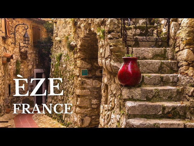 Eze, France 🇫🇷 Fairytale Village in the French Riviera 😍🌸 Walking Tour 4K HDR