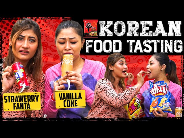 Korean Food Challenge with My Sister🍝 | Nandita❤️ | Sunita Xpress