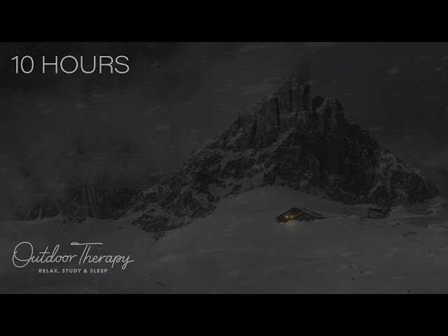 Alpine Blizzard for Deep Sleep | Low Howling Wind & Blowing Snow Ambience | 10 HOURS