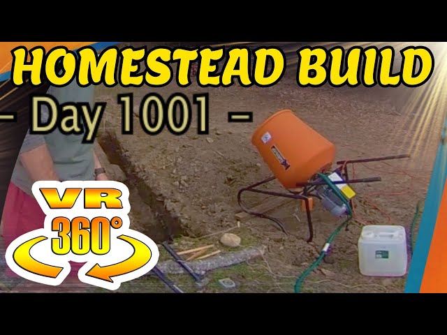 Homestead Building - Chicken Coop 2.0, Foundation, Kushlan Concrete Mixer Test