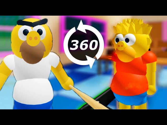 🟡 360 video The Simpsons VR Roblox Piggysons Piggy Homer vs Bart Virtual Reality Test