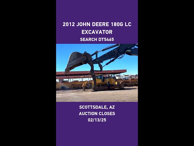 2012 John Deere 180G LC excavator | sold on February 13, 2025