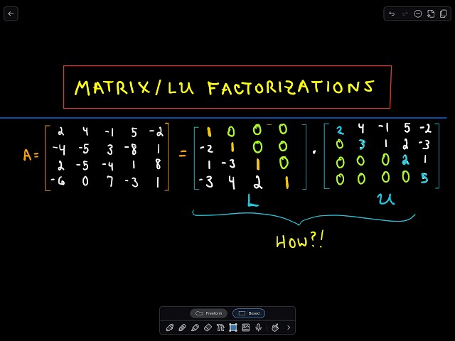 ✦ LU Matrix Factorization, Example 2 ✦