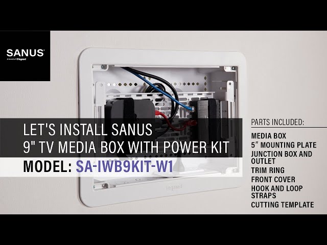 How to Install Sanus 9" TV Media In-Wall Box with Power Supply Kit