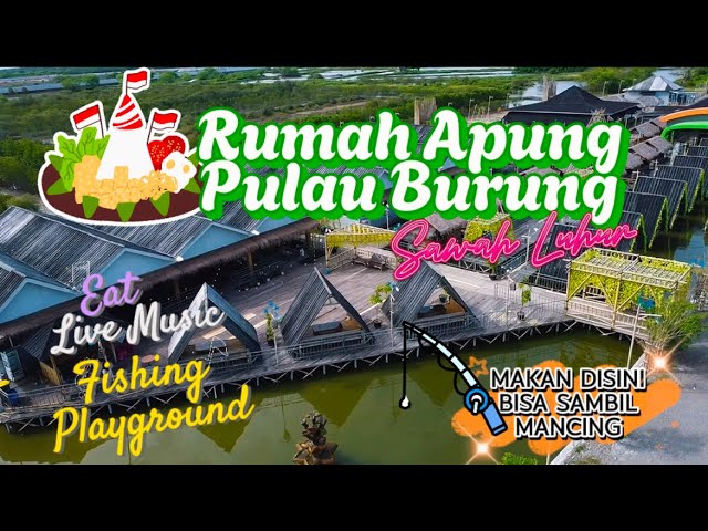 Rumah Apung Pulau Burung || Rumah Makan Dengan Konsep Terapung Dikota Serang - Banten || Sawah Luhur