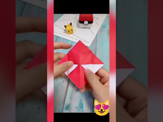 MAKE A CUTE ORIGAMI PAPER POKEMON 😻🤤❤️ #shorts #hacks #viralshorts #youtube #virakvideo #craft