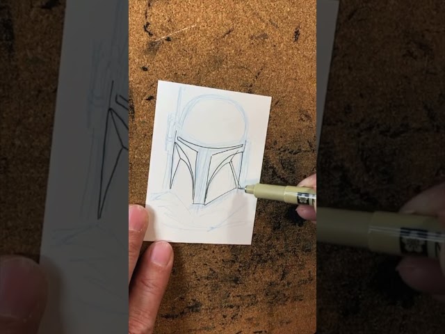 #765 New Drawing Star Wars Boba Fett like a Disney Artist Pro #art #disney #wonderland