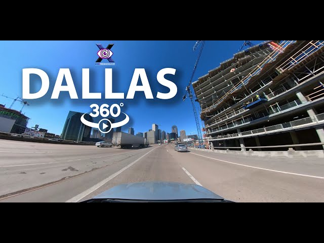 360˚ Downtown Dallas Day Drive - Explore Dallas Texas In 5K With Natural Sounds