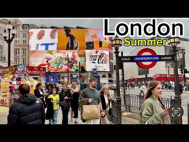 London City Tour 2024 | 4K HDR Virtual Walking Tour around the City | London Summer Walk 2024