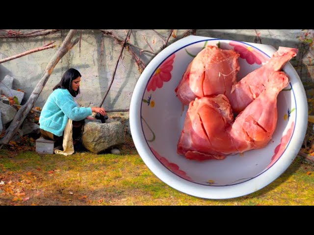 Making Chicken Tikka | Preparing An Authentic Homemade Tikka Masala in Pounder | Rural Foods