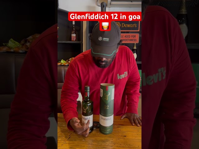 Glenfiddich 12 years in goa| GOAS BEST WINE STORE #STAYHIGHGOA#goa#glenfiddich#india#beach🔥🥃🏖️