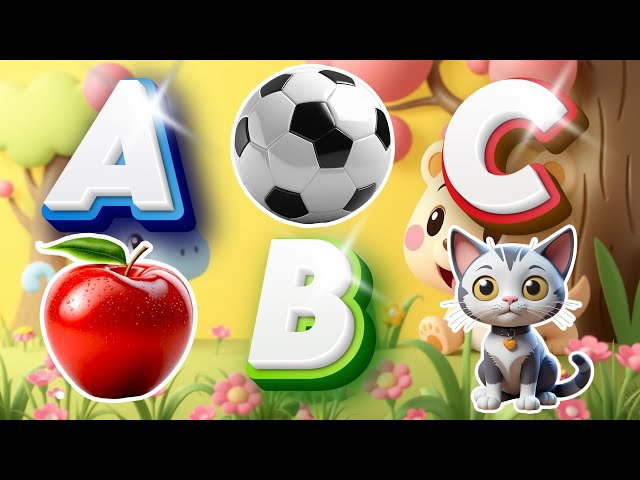 A is for Apple A B C Song Learn ABC with Music Colorful 3D Animation Fun Alphabet Song for Kids B20