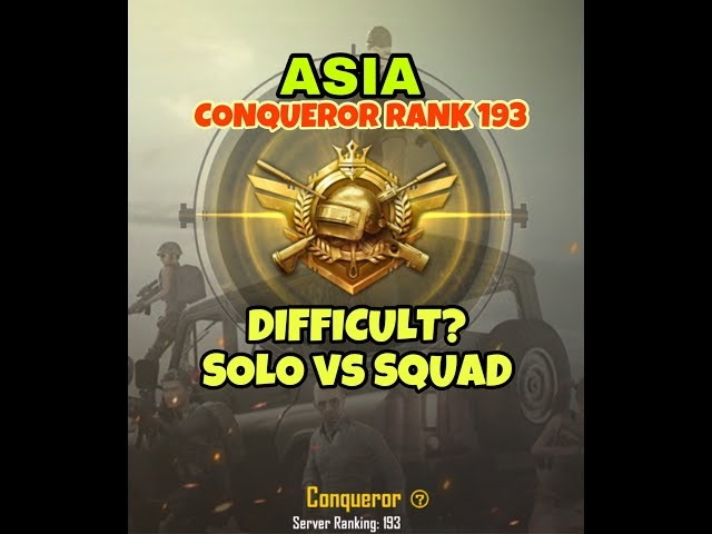 CONQUEROR SOLO VS SQUAD | How difficult is Conqueror TIER?