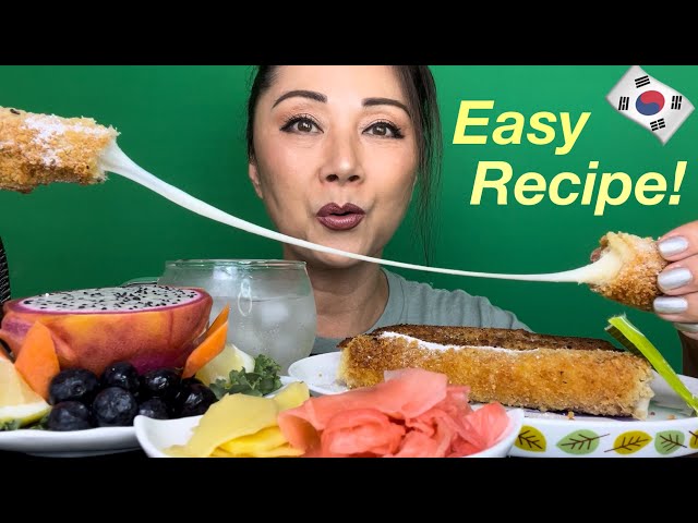 HOW TO MAKE POPULAR KOREAN CHEESE CORN DOG  #HACK :@gramitalovemukbang7679 #asmr #mukbang #먹방