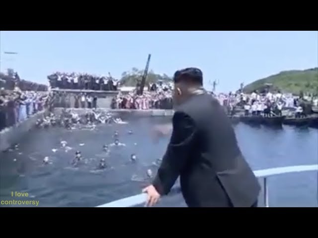 I put more spongebob music over KIM JONG UN and his followers are falling in the ocean (version#2)