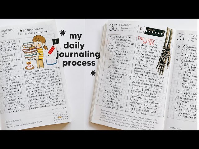 Hobonichi January 2023 Flipthough ✸ How I Journal Daily